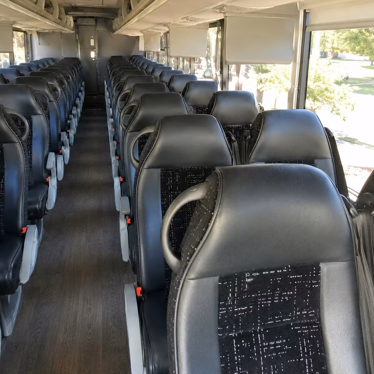 56 passenger charter bus interior