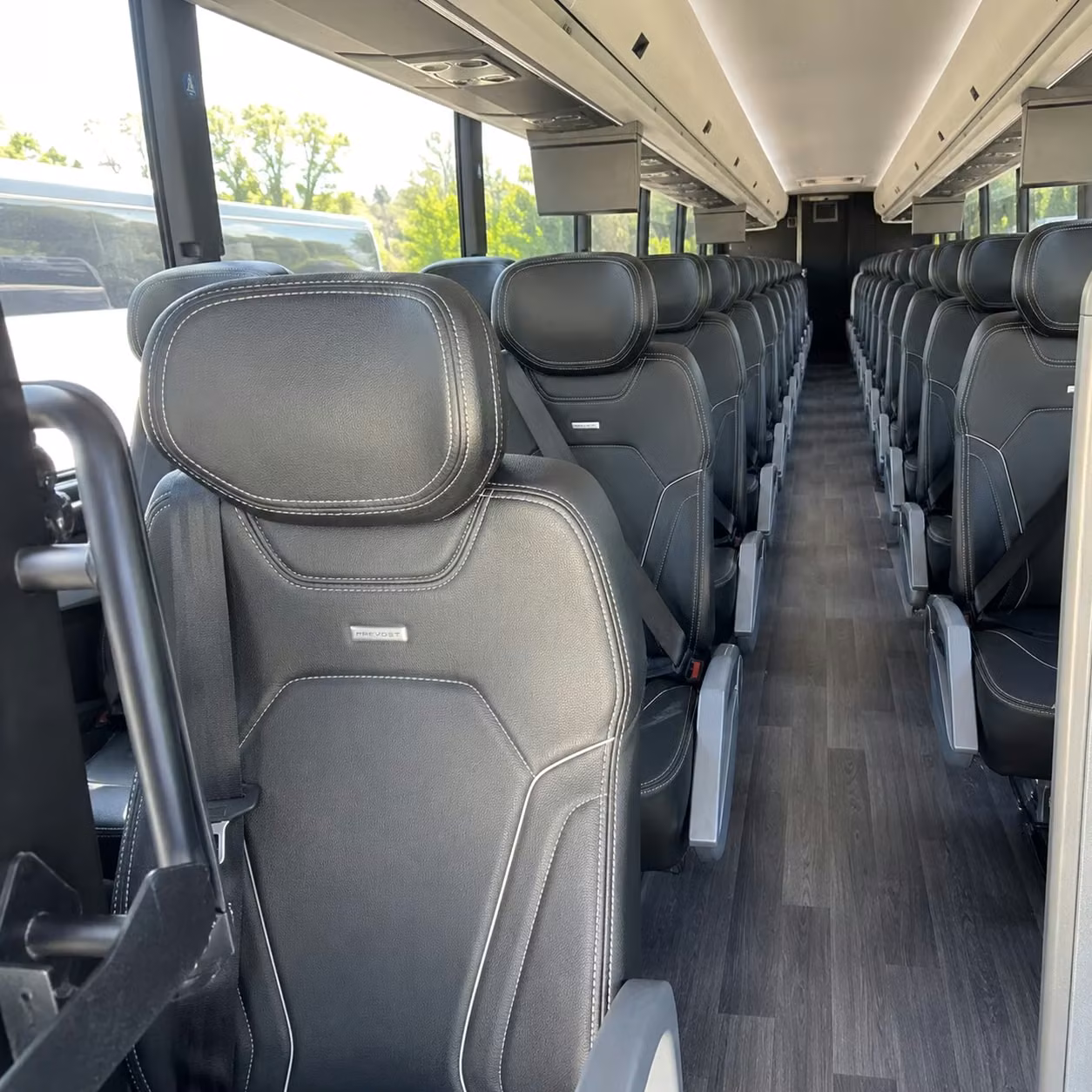 independence charter bus rental interior